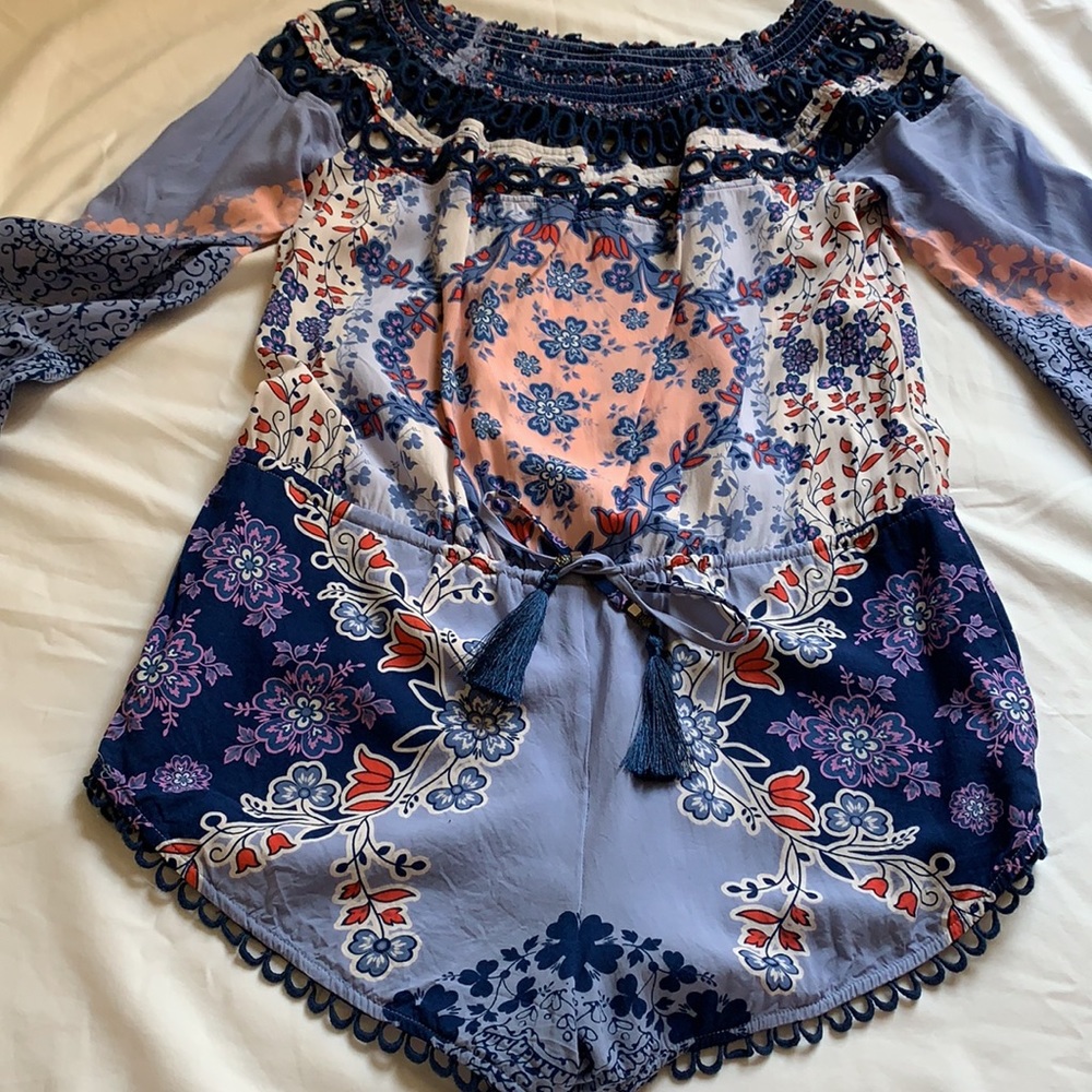 Off the Shoulder Floral Romper